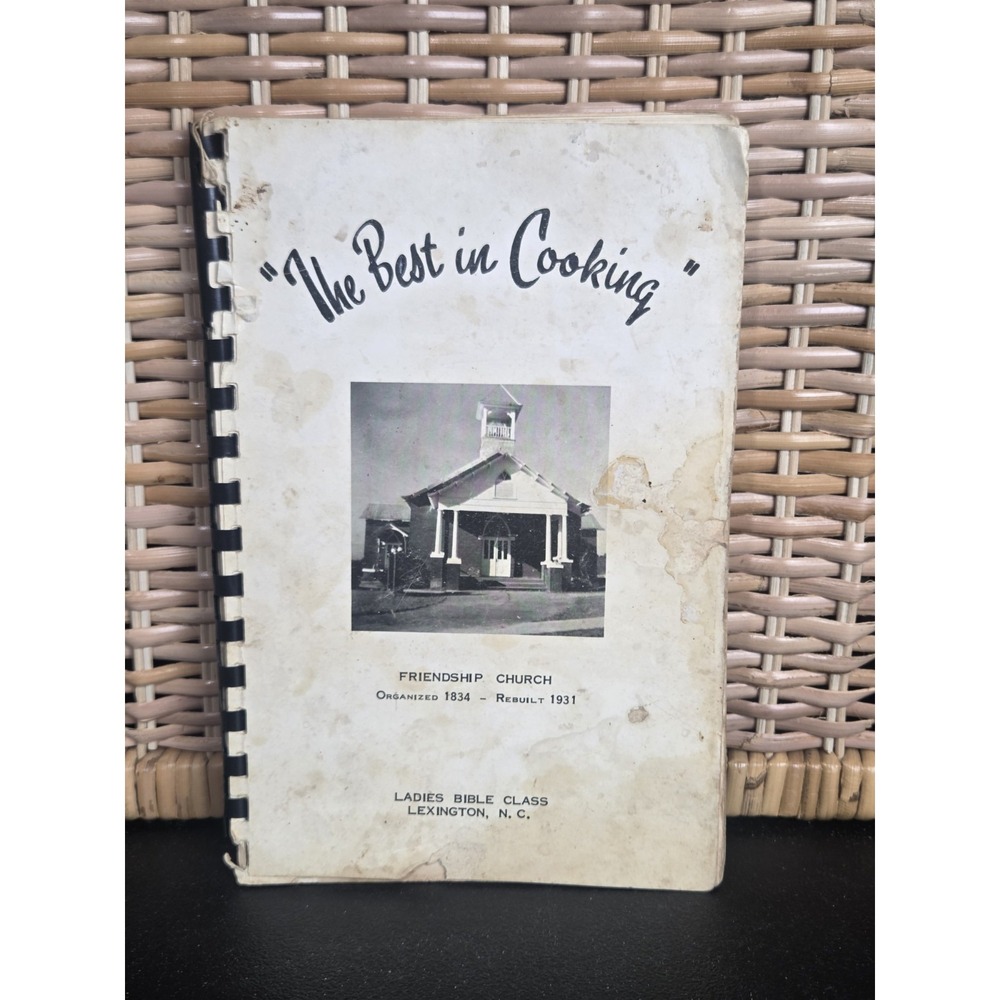 Friendship United Methodist Church Cookbook Spiral  Lexington, NC Vintage